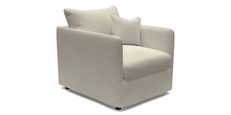 Madehurst Chair in Two Tone Plain Biscuit. Loose cover option available