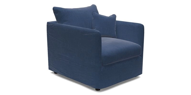 Madehurst Chair in Two Tone Plain Biscuit. Loose cover option available