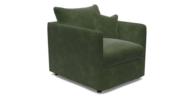 Madehurst Chair in Two Tone Plain Biscuit. Loose cover option available
