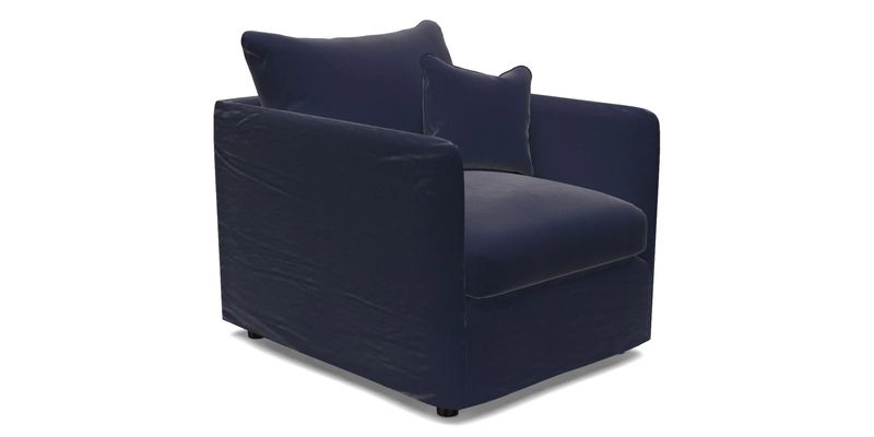 Madehurst Chair in Two Tone Plain Biscuit. Loose cover option available