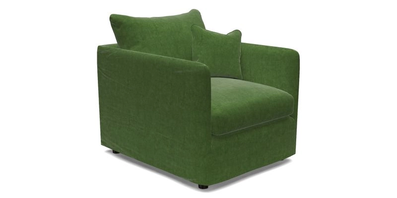 Madehurst Chair in Two Tone Plain Biscuit. Loose cover option available