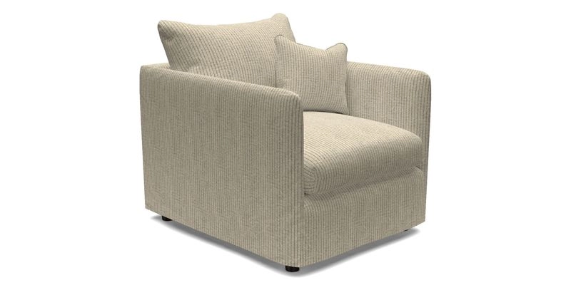 Madehurst Chair in Two Tone Plain Biscuit. Loose cover option available