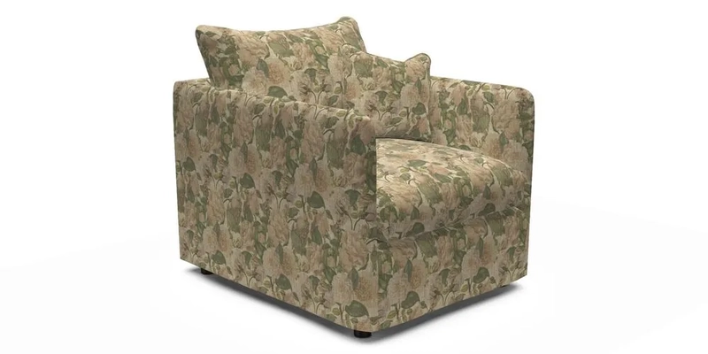 Madehurst Chair in Two Tone Plain Biscuit. Loose cover option available