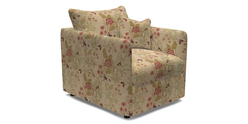 Madehurst Chair in Two Tone Plain Biscuit. Loose cover option available
