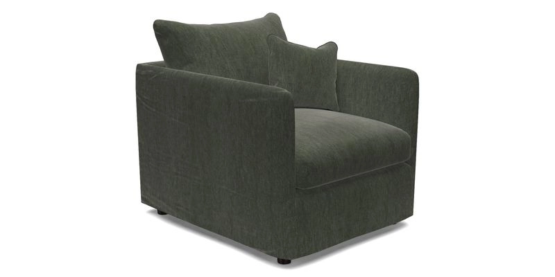 Madehurst Chair in Two Tone Plain Biscuit. Loose cover option available