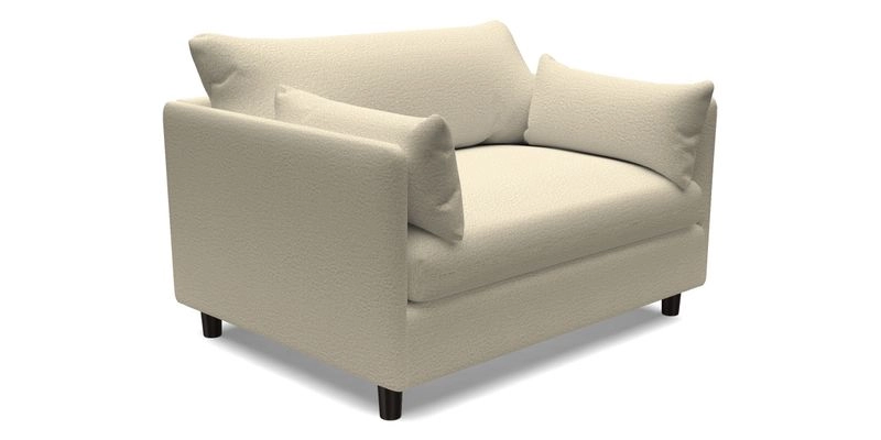 Madehurst Snuggler in Two Tone Plain Biscuit. Loose cover option available