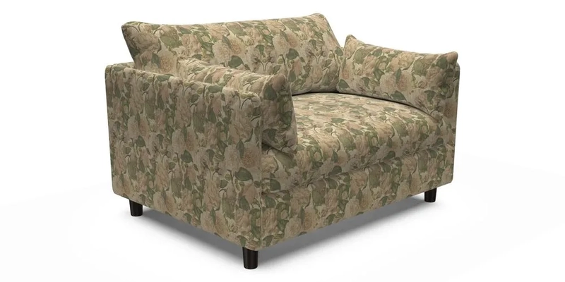 Madehurst Snuggler in Two Tone Plain Biscuit. Loose cover option available
