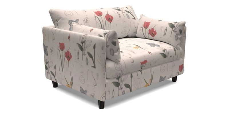 Madehurst Snuggler in Two Tone Plain Biscuit. Loose cover option available