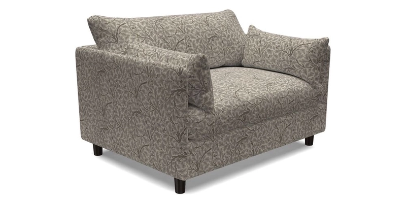 Madehurst Snuggler in Two Tone Plain Biscuit. Loose cover option available