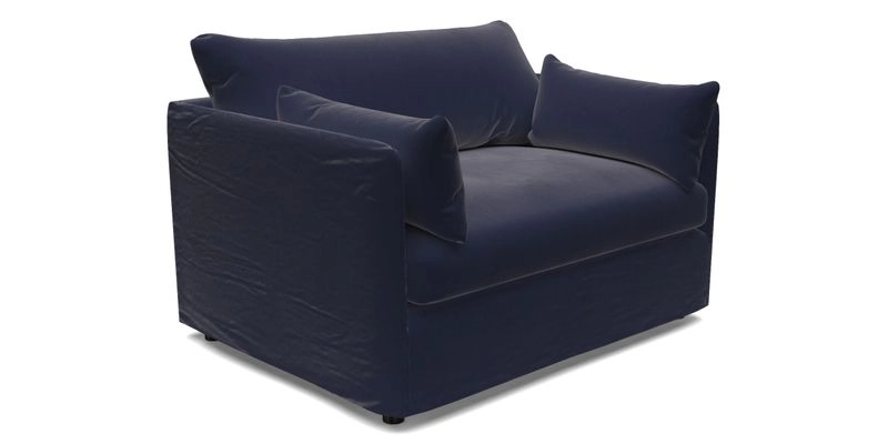 Madehurst Snuggler in Two Tone Plain Biscuit. Loose cover option available