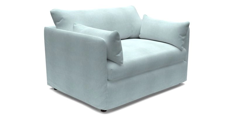 Madehurst Snuggler in Two Tone Plain Biscuit. Loose cover option available