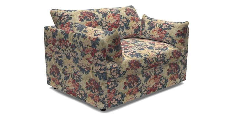 Madehurst Snuggler in Two Tone Plain Biscuit. Loose cover option available