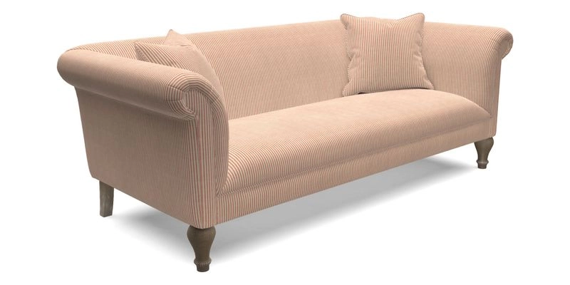 Masham 3 Seater Sofa in V&A Threads of India on Linen Paisley Splendour Steel