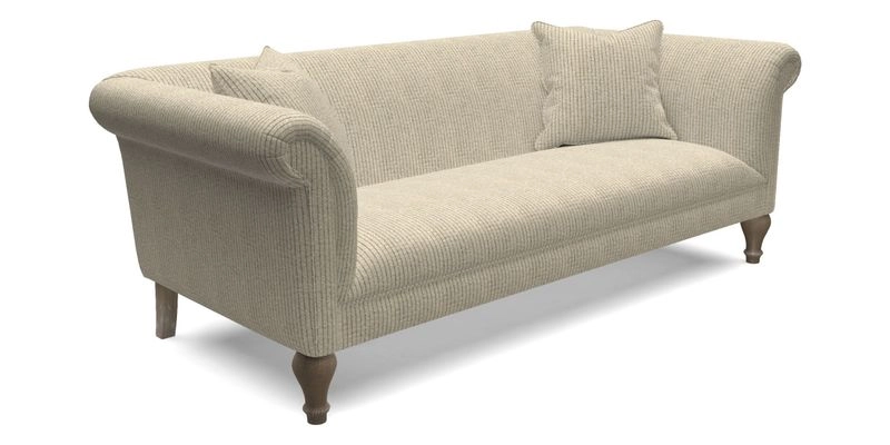 Masham 3 Seater Sofa in V&A Threads of India on Linen Paisley Splendour Steel