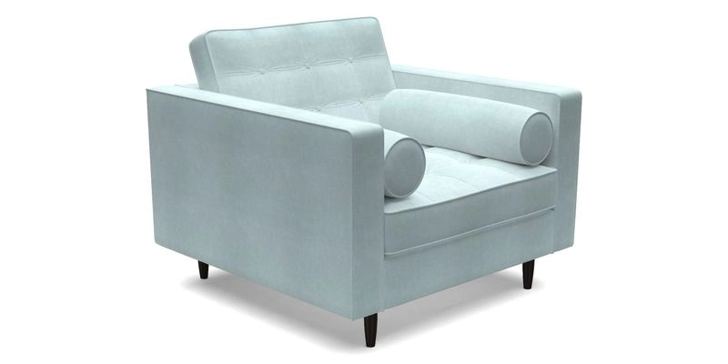 Marylebone Chair in Clever Tough And Eco Velvet Indigo