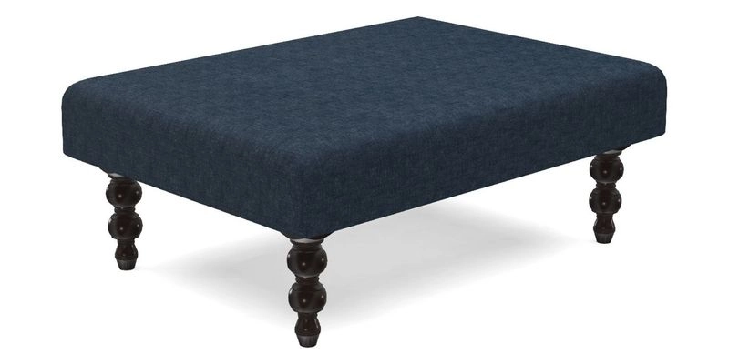 Porthallow Footstool in V&A Threads of India Sulawesi Splendour Indra Winter
