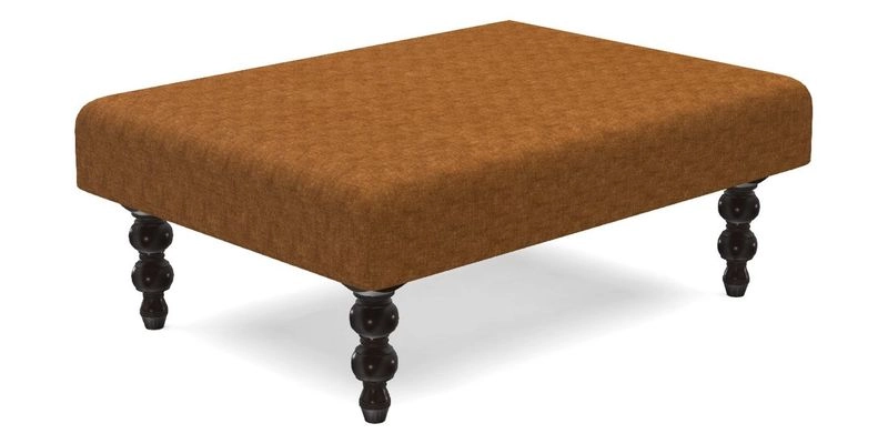 Porthallow Footstool in V&A Threads of India Sulawesi Splendour Indra Winter