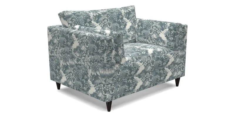 Saltdean snuggler in Linwood Tango Velvet Rosewood