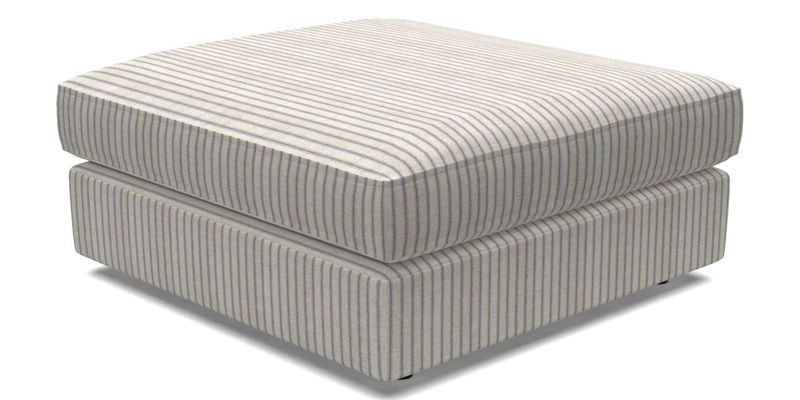 Slingsby fixed cover Footstool in Two Tone Plain Biscuit