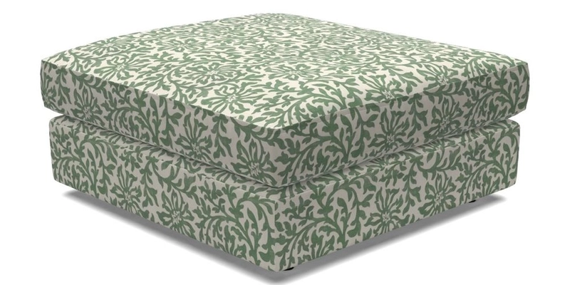 Slingsby fixed cover Footstool in Two Tone Plain Biscuit