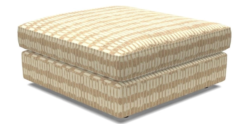 Slingsby fixed cover Footstool in Two Tone Plain Biscuit