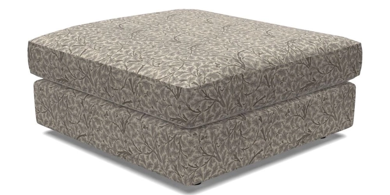 Slingsby fixed cover Footstool in Two Tone Plain Biscuit