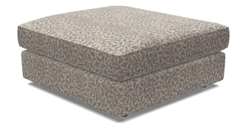 Slingsby fixed cover Footstool in Two Tone Plain Biscuit