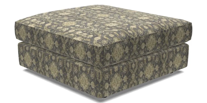 Slingsby fixed cover Footstool in Two Tone Plain Biscuit