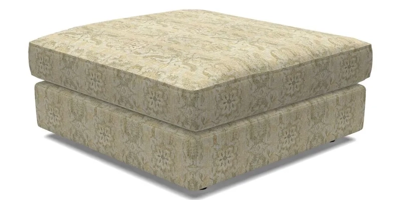 Slingsby fixed cover Footstool in Two Tone Plain Biscuit