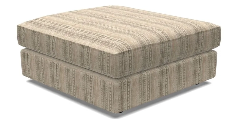 Slingsby fixed cover Footstool in Two Tone Plain Biscuit