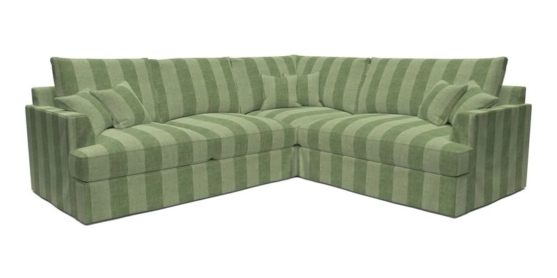 Slingsby Medium Fitted Cover Corner Unit LHF in Two Tone Plain Biscuit.  Loose cover version available