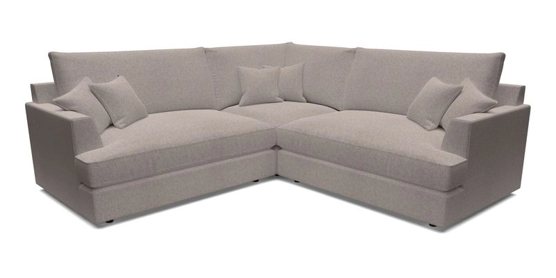 Slingsby Small Fitted Cover Corner Unit LHF & RHF in Two Tone Plain Biscuit.  Loose cover version available