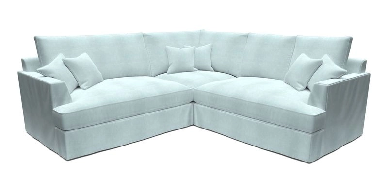 Slingsby Small Fitted Cover Corner Unit LHF & RHF in Two Tone Plain Biscuit.  Loose cover version available