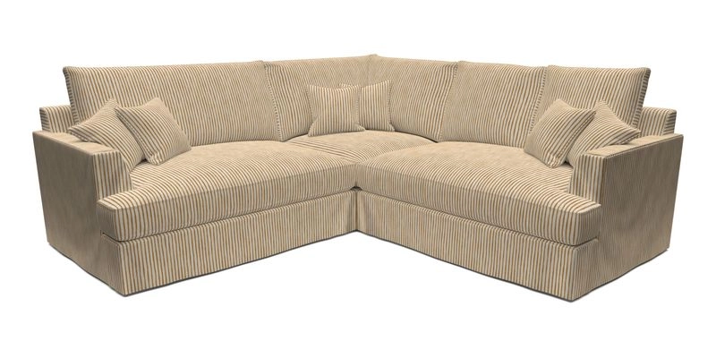 Slingsby Small Fitted Cover Corner Unit LHF & RHF in Two Tone Plain Biscuit.  Loose cover version available
