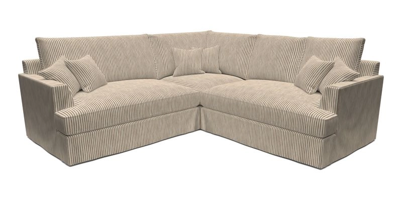 Slingsby Small Fitted Cover Corner Unit LHF & RHF in Two Tone Plain Biscuit.  Loose cover version available