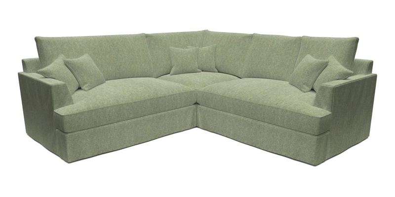 Slingsby Small Fitted Cover Corner Unit LHF & RHF in Two Tone Plain Biscuit.  Loose cover version available