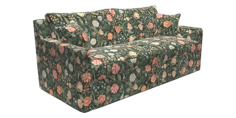 Stopham Sofa Bed in Romo Linara Shingle, seat in Designer's Guild Florian Corn