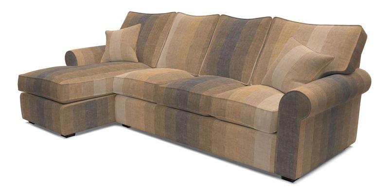 Upperton Chaise LHF in Two Tone Plain Biscuit - Loose cover option available